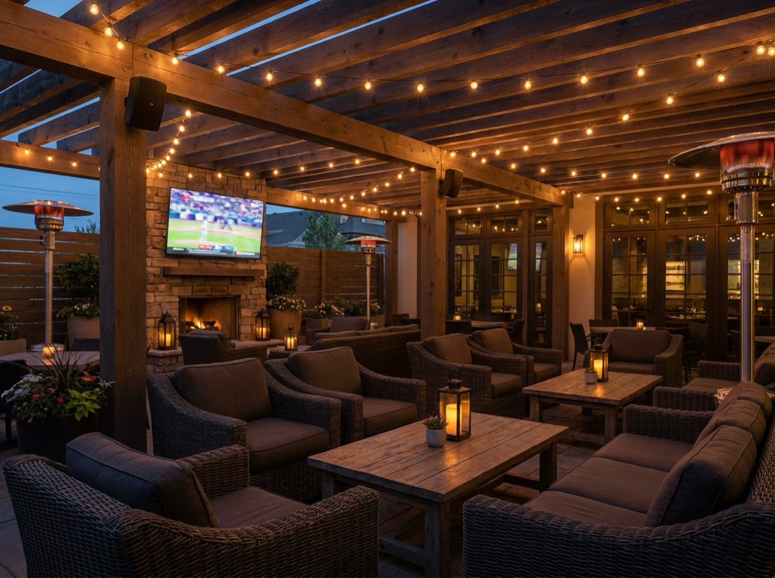 On the patio